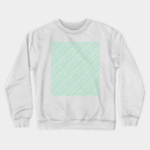 Herringbone 45 Mint Green Crewneck Sweatshirt by ProjectM